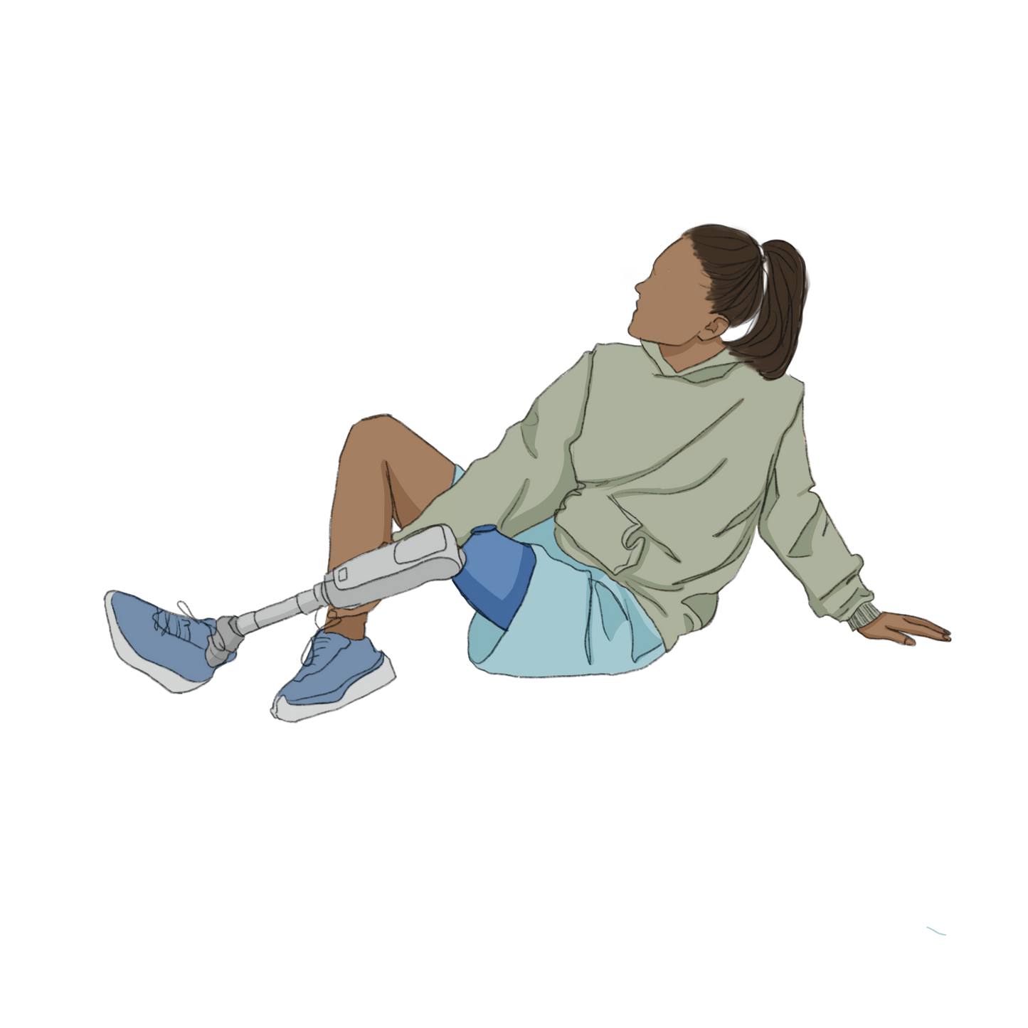 human sitting on the ground