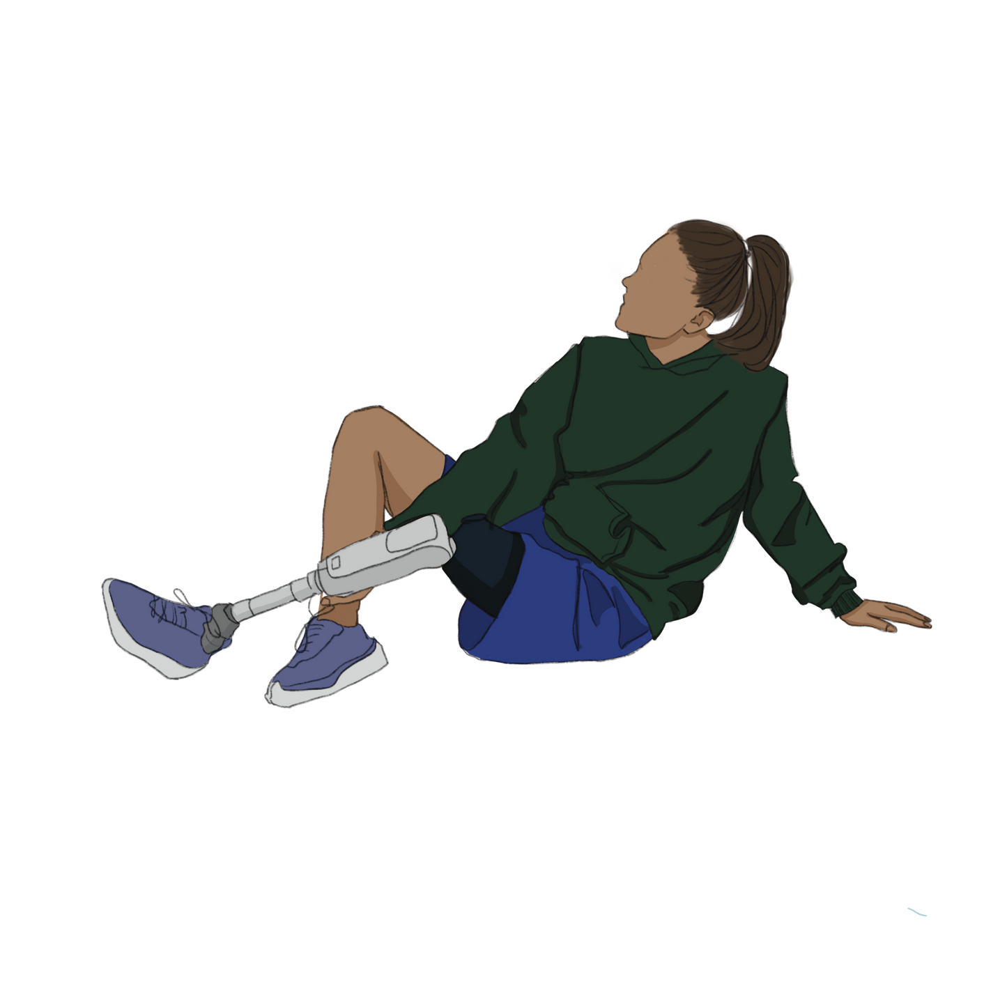 human sitting on the ground