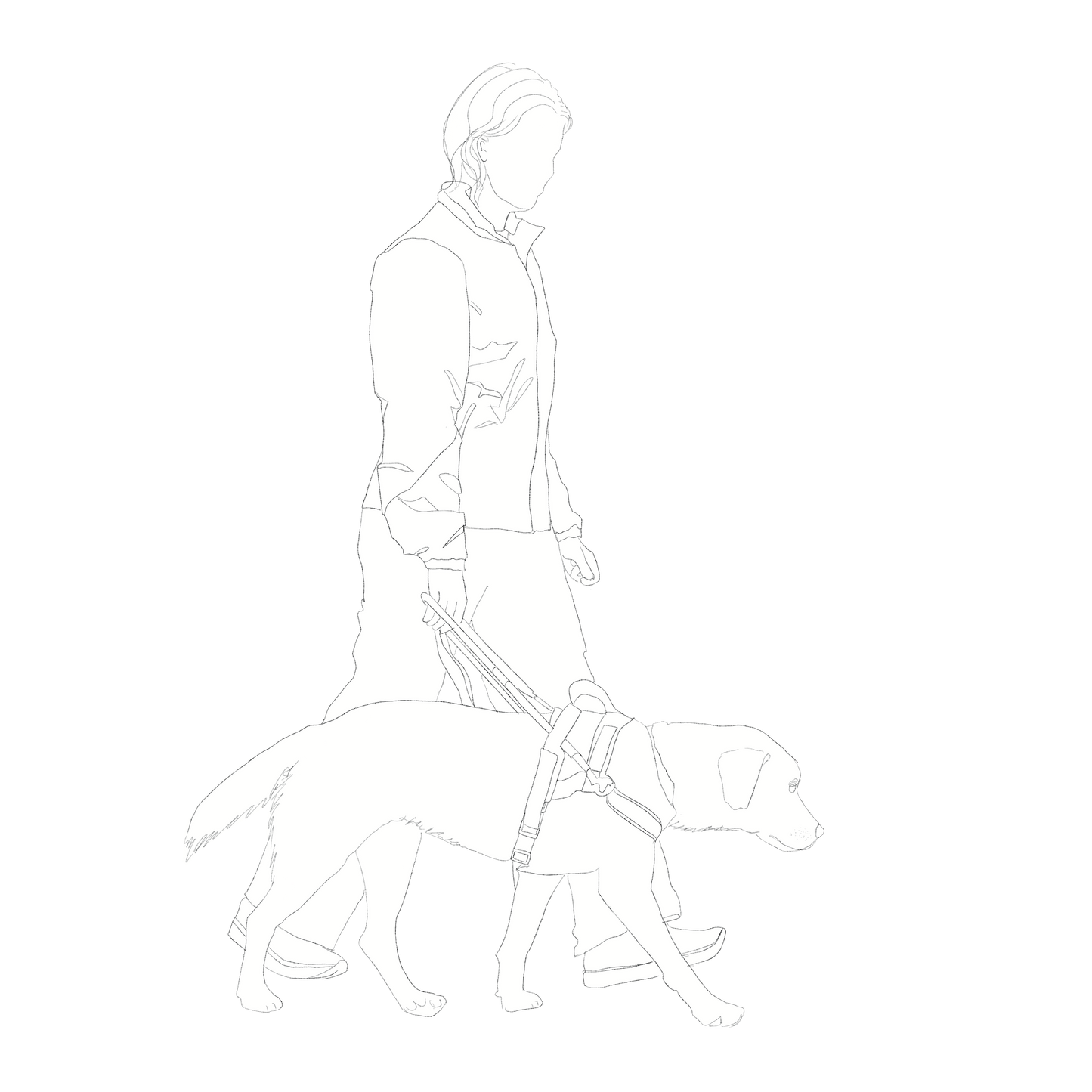 human with service dog