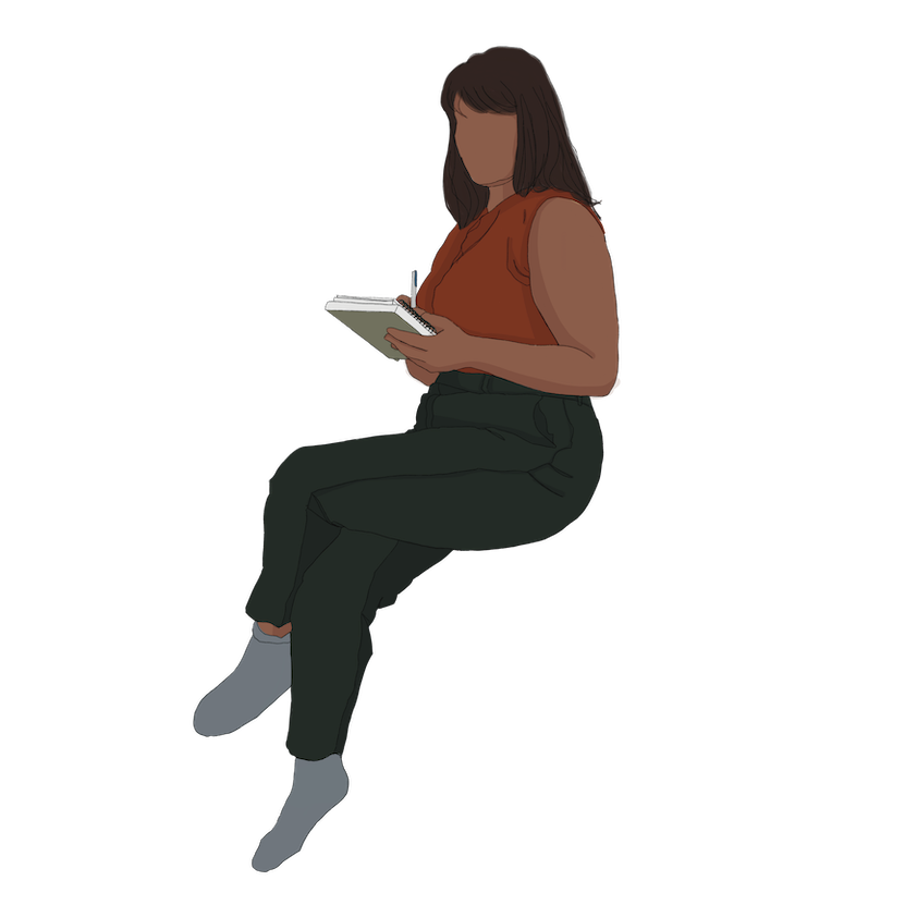 sitting human