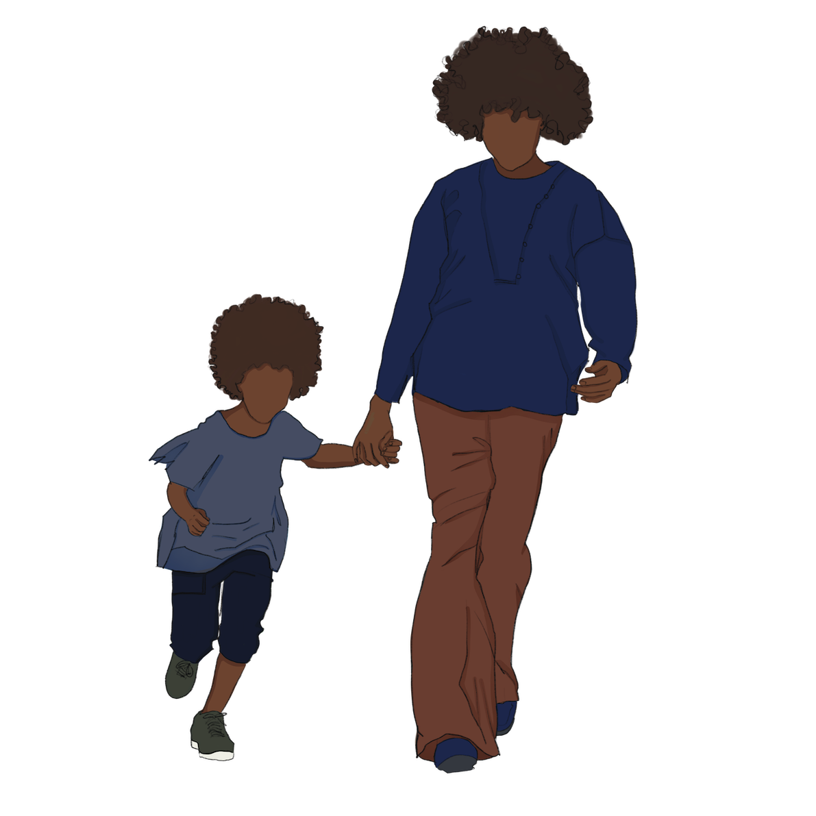 human with child