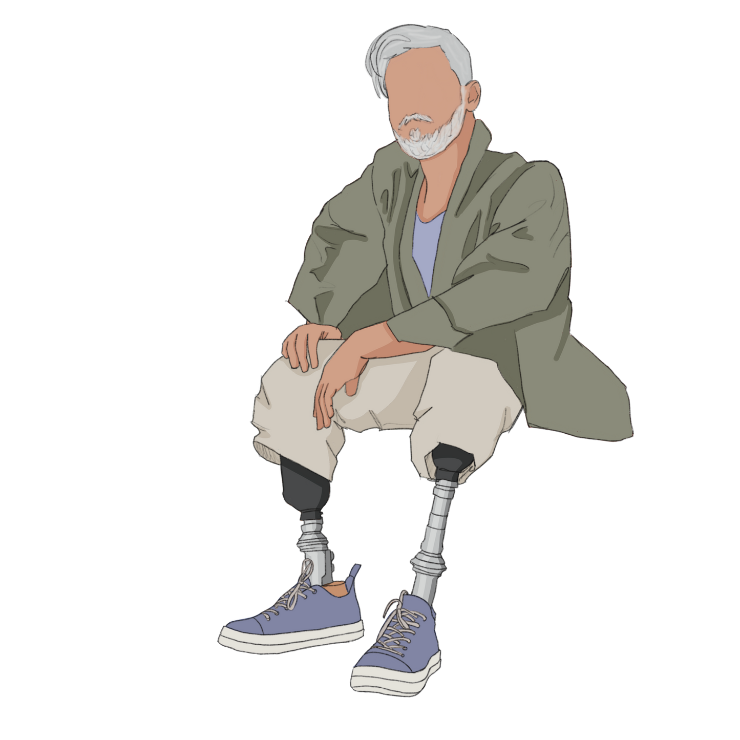 human with prosthesis