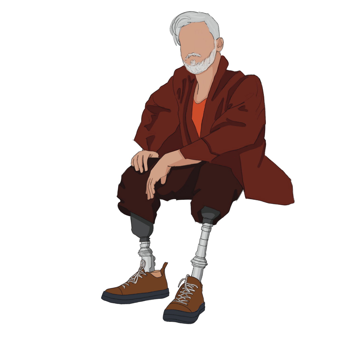 human with prosthesis