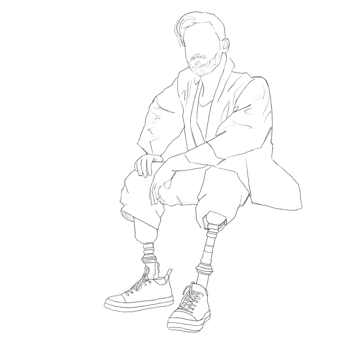 human with prosthesis
