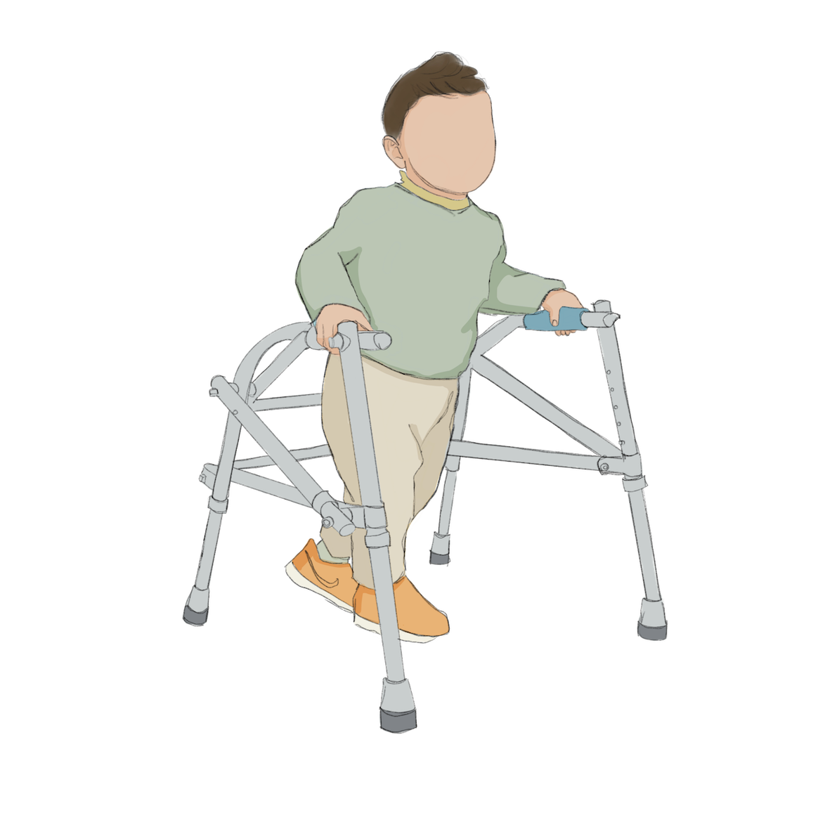child with walker
