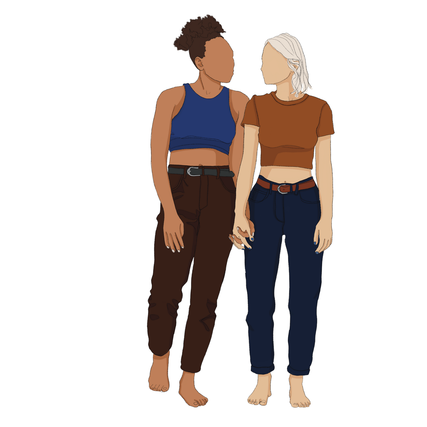 couple holding hands