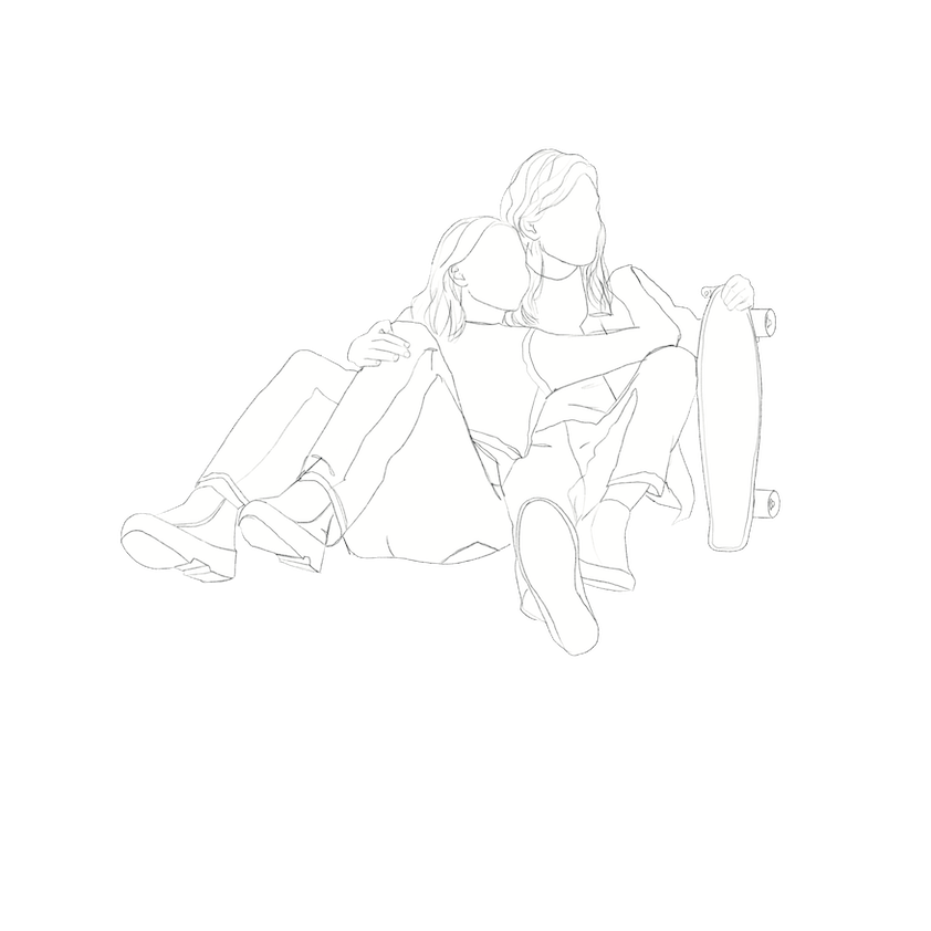 couple with skateboard