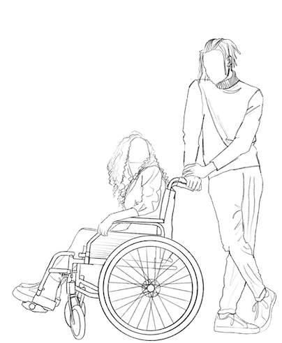 humans with wheelchair