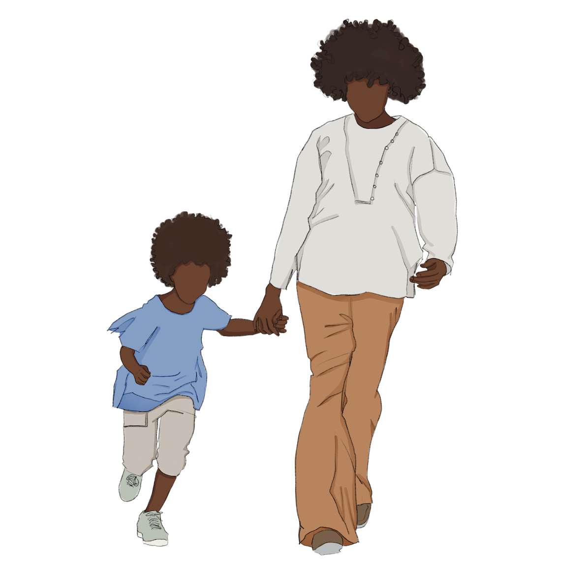 human with child
