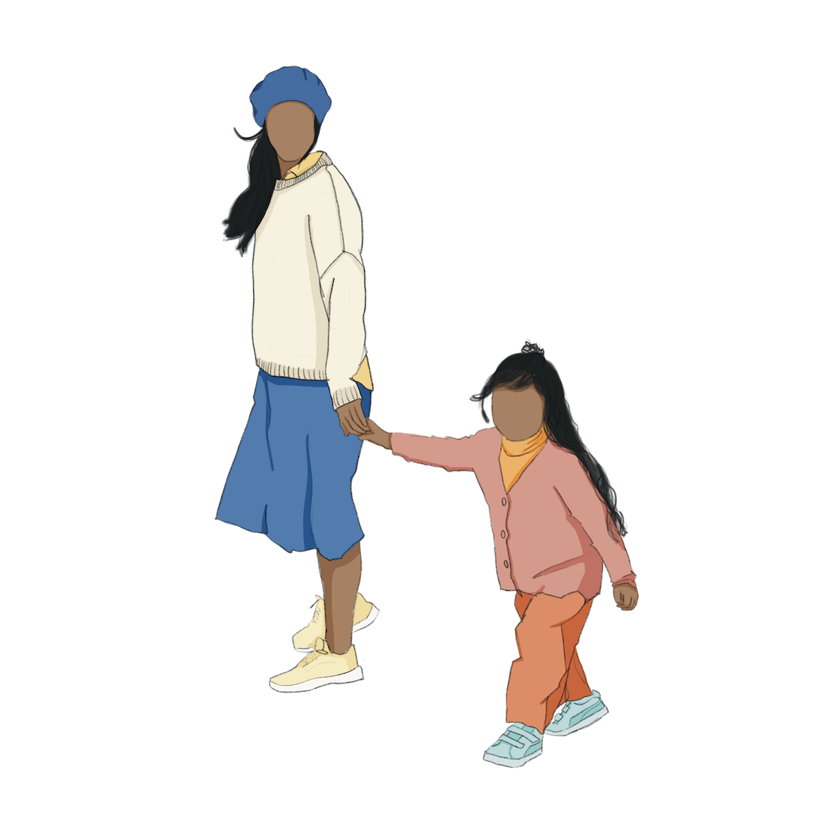 human holding hands with child