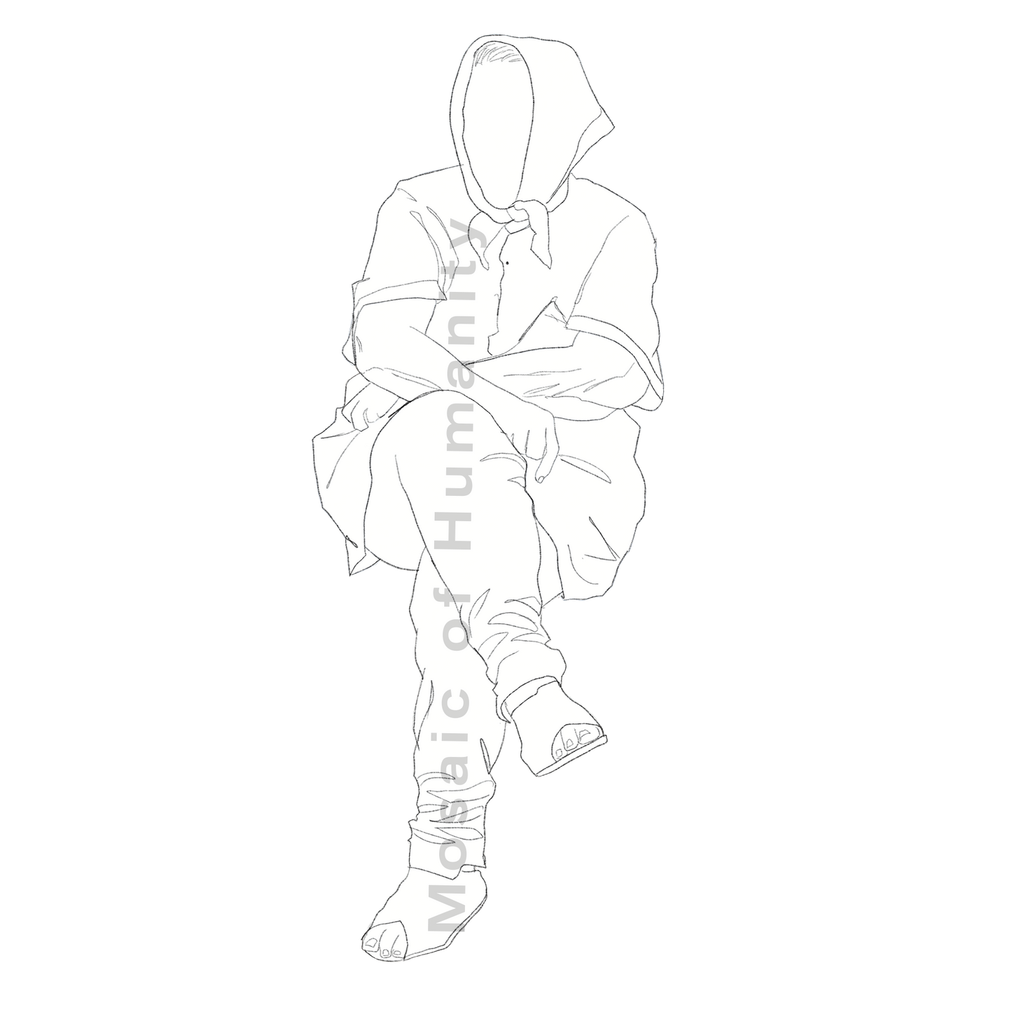 senior with headscarf