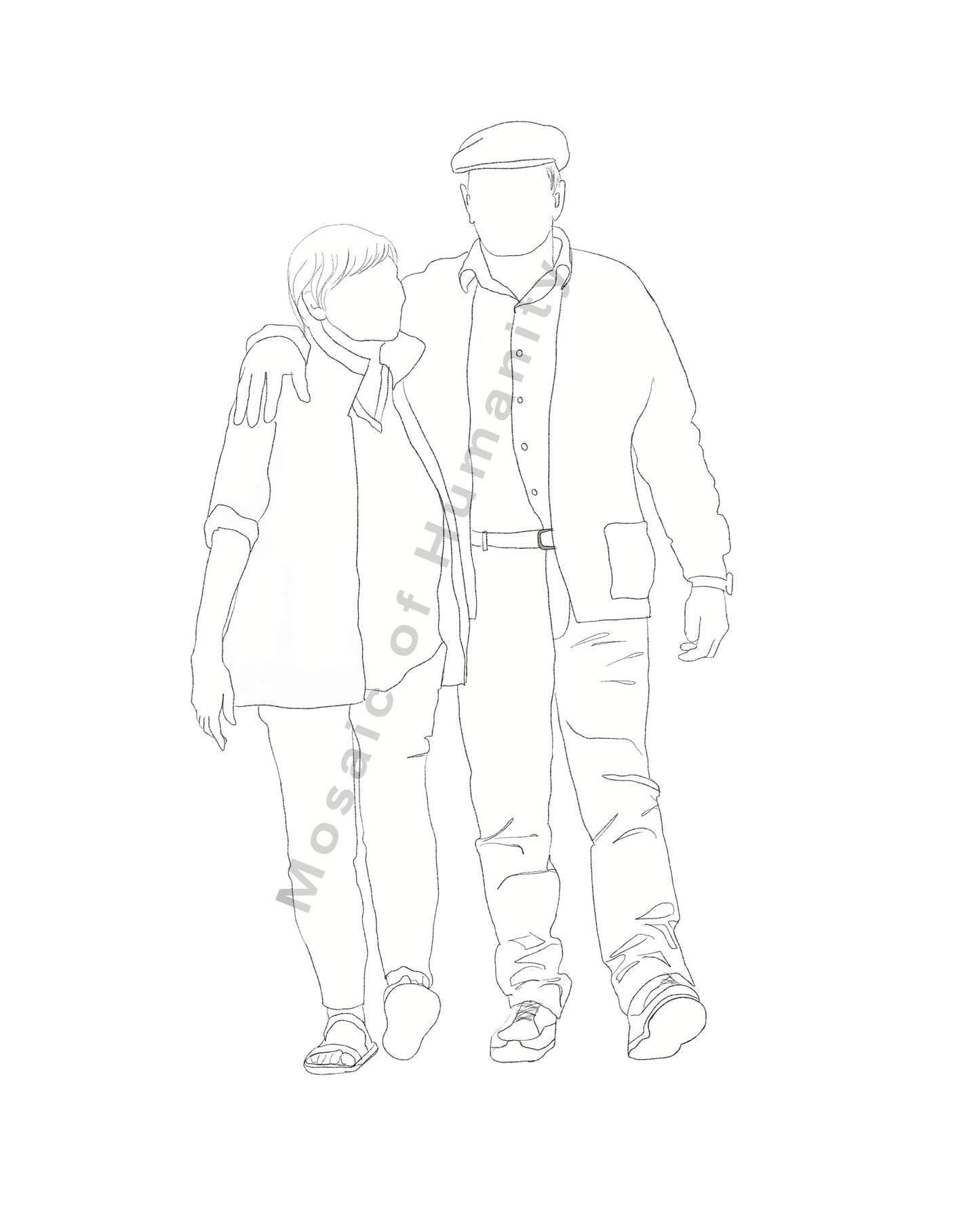 seniors arm in arm
