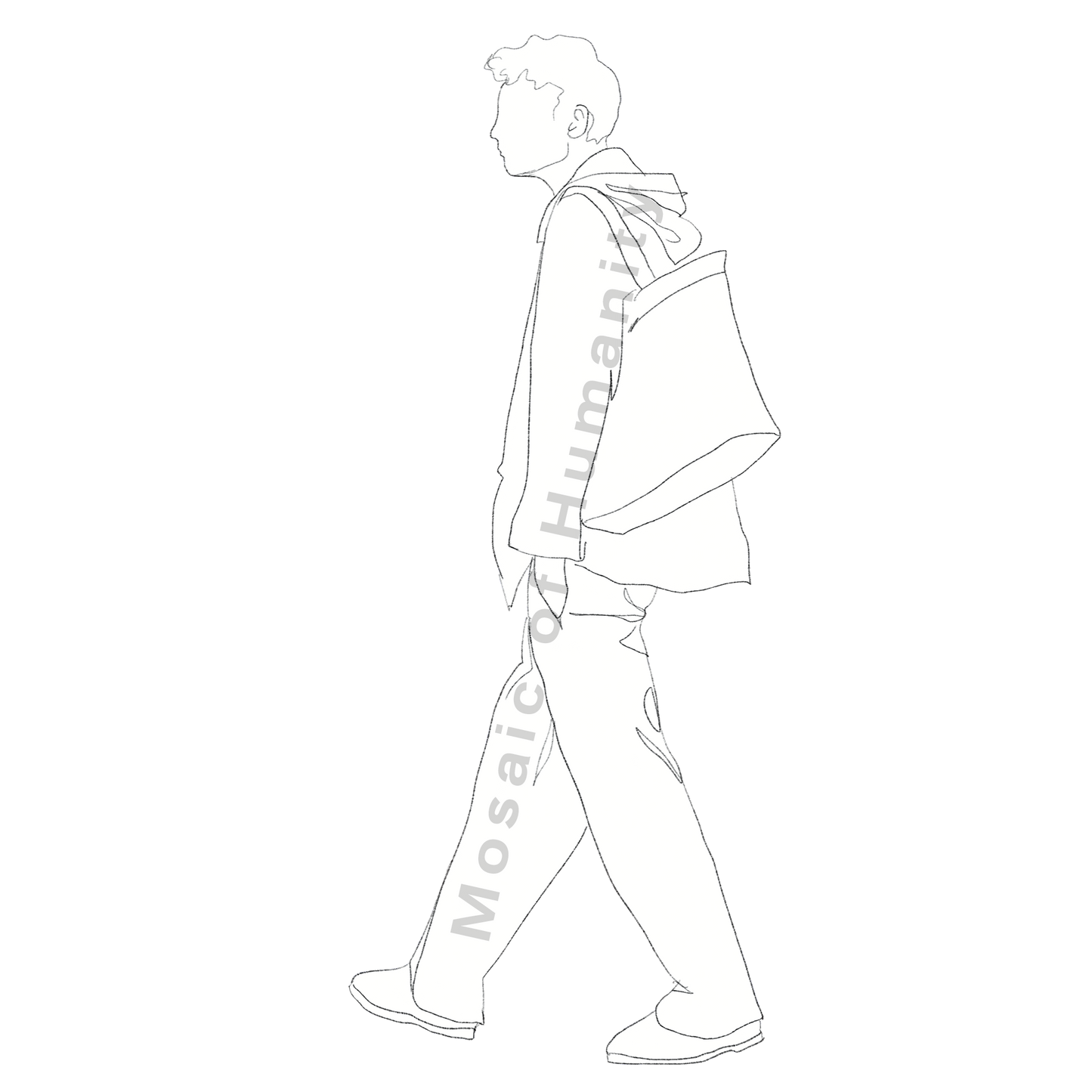teenager walking