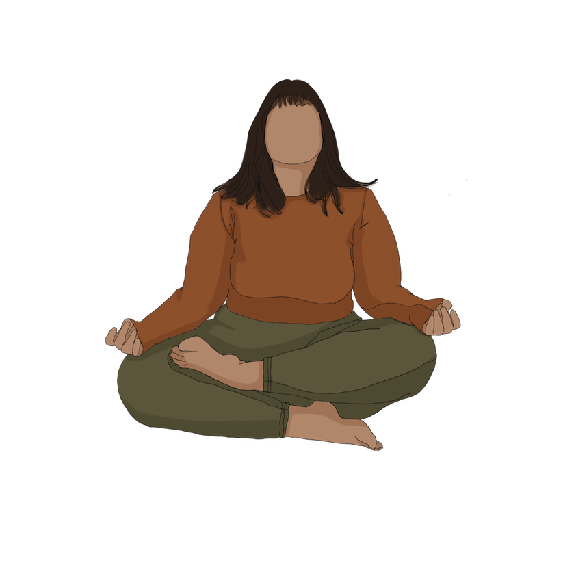 human meditating