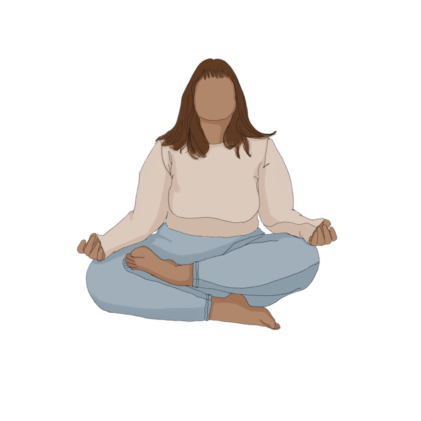 human meditating