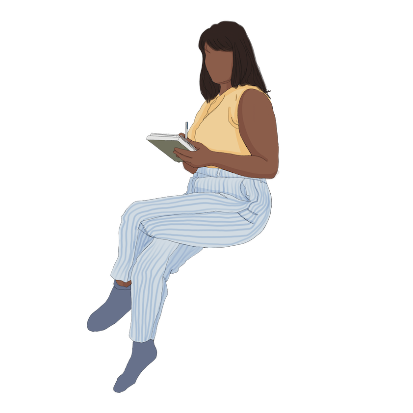 sitting human