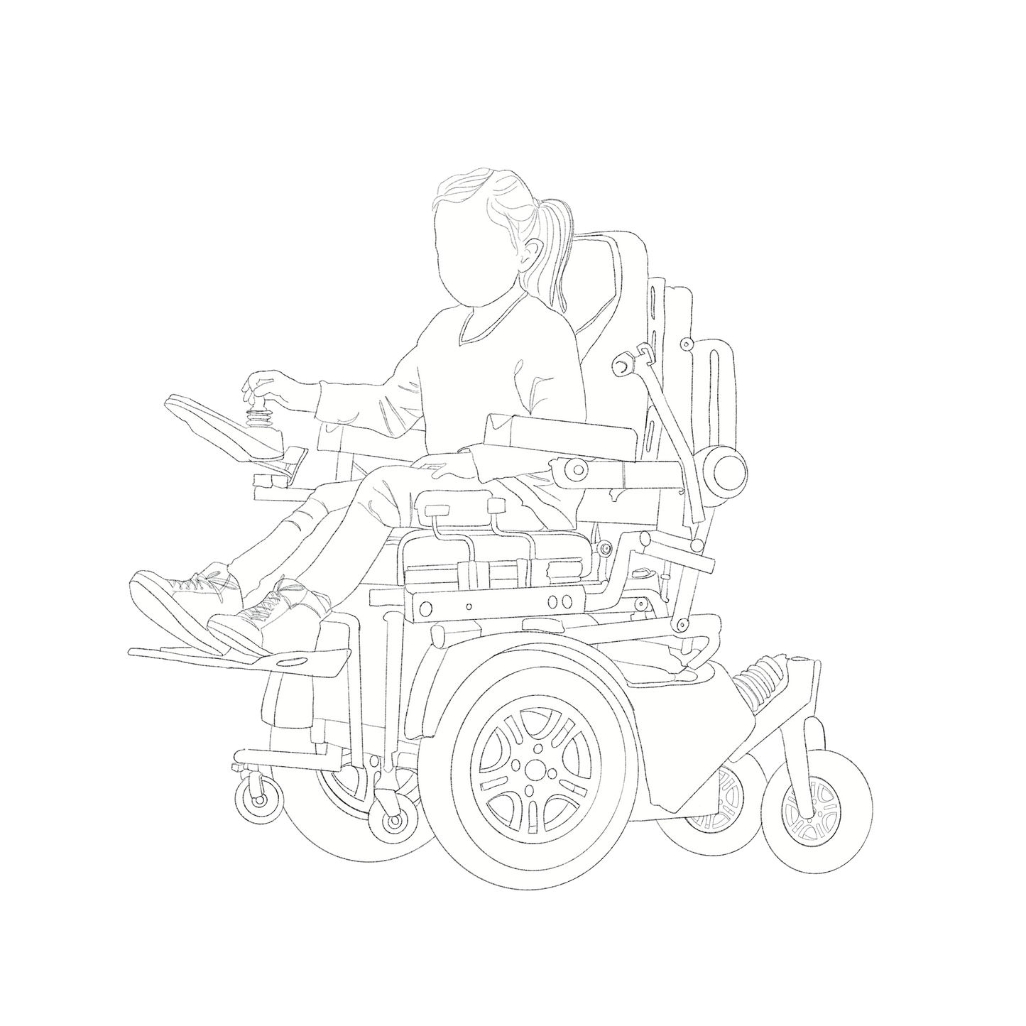young human with wheelchair