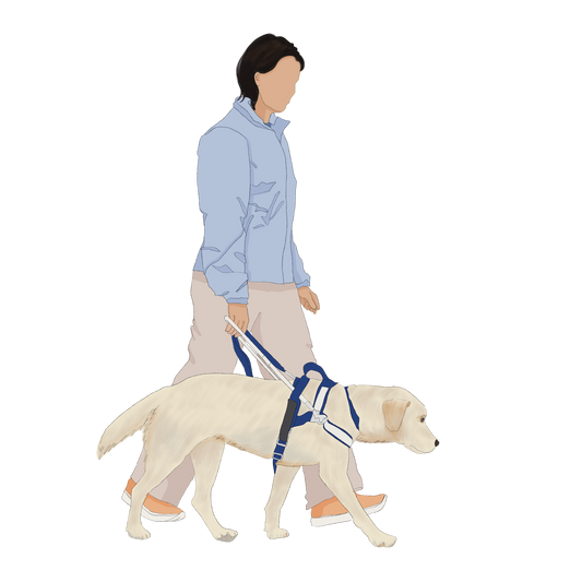 human with service dog