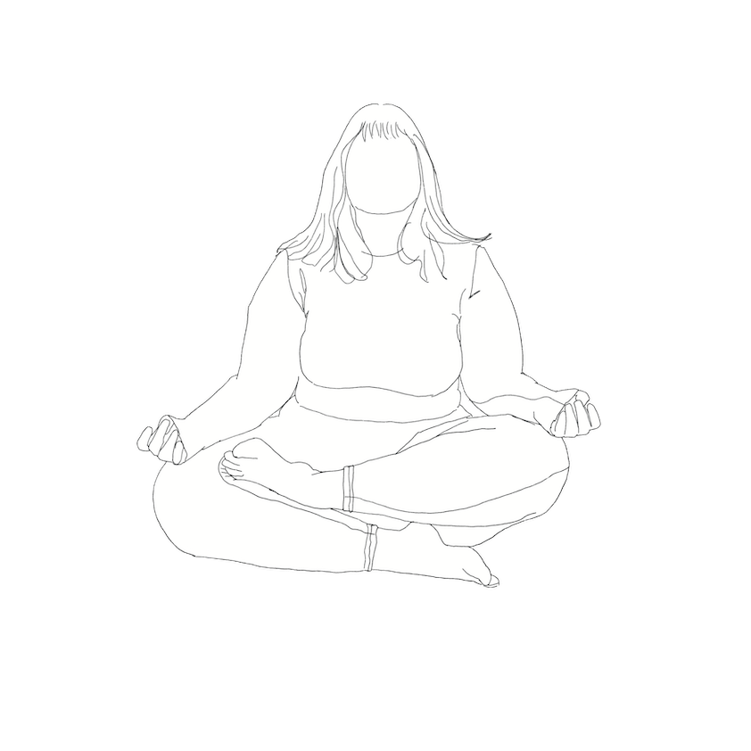 human meditating