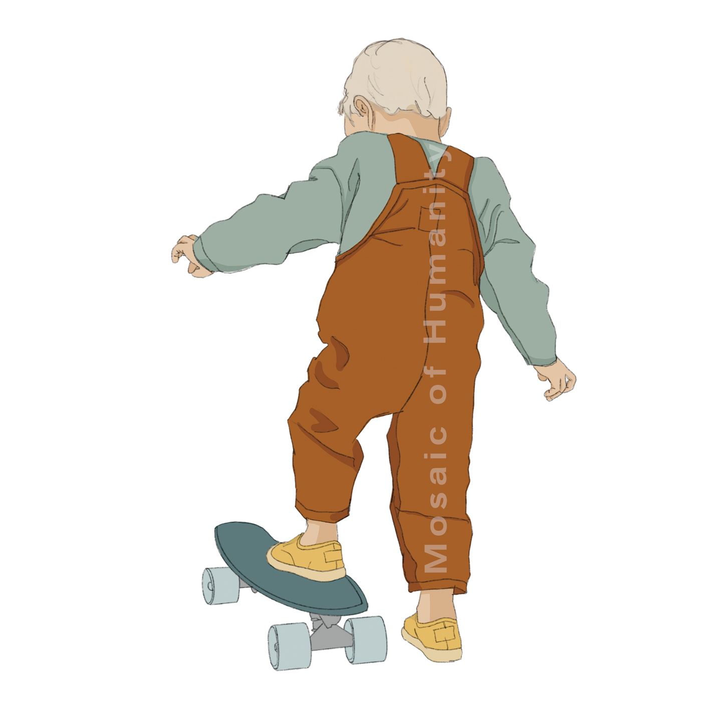 child on skateboard