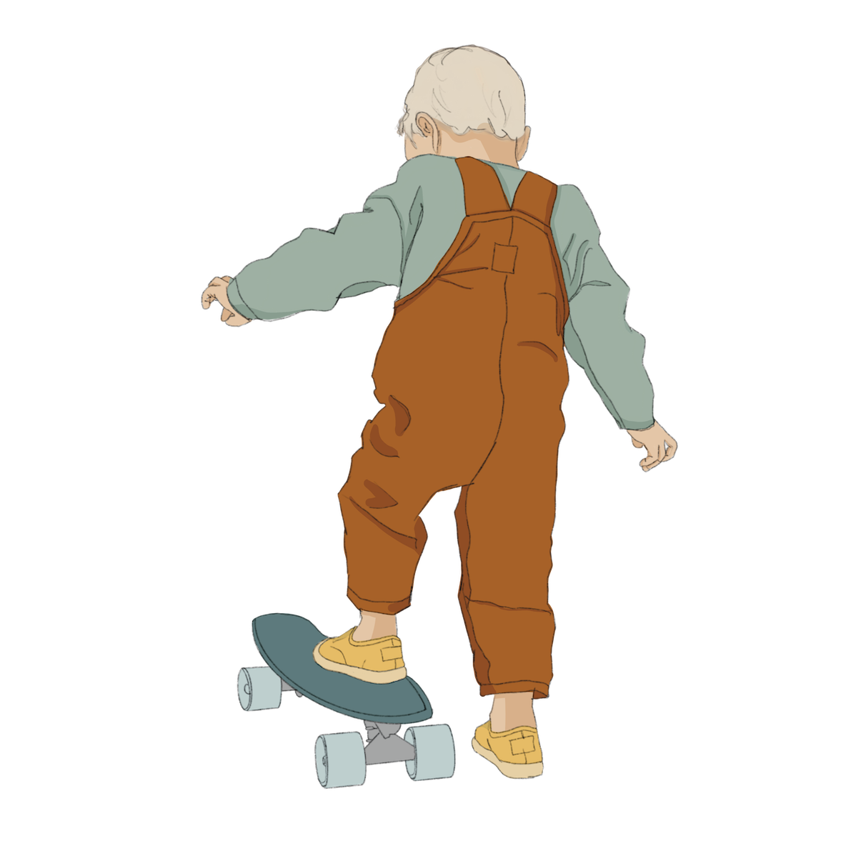 child on skateboard