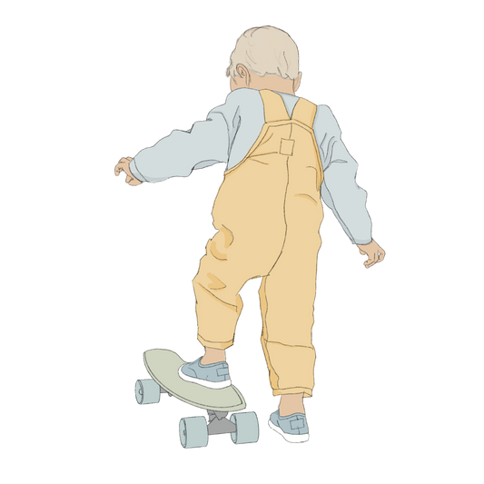 child on skateboard