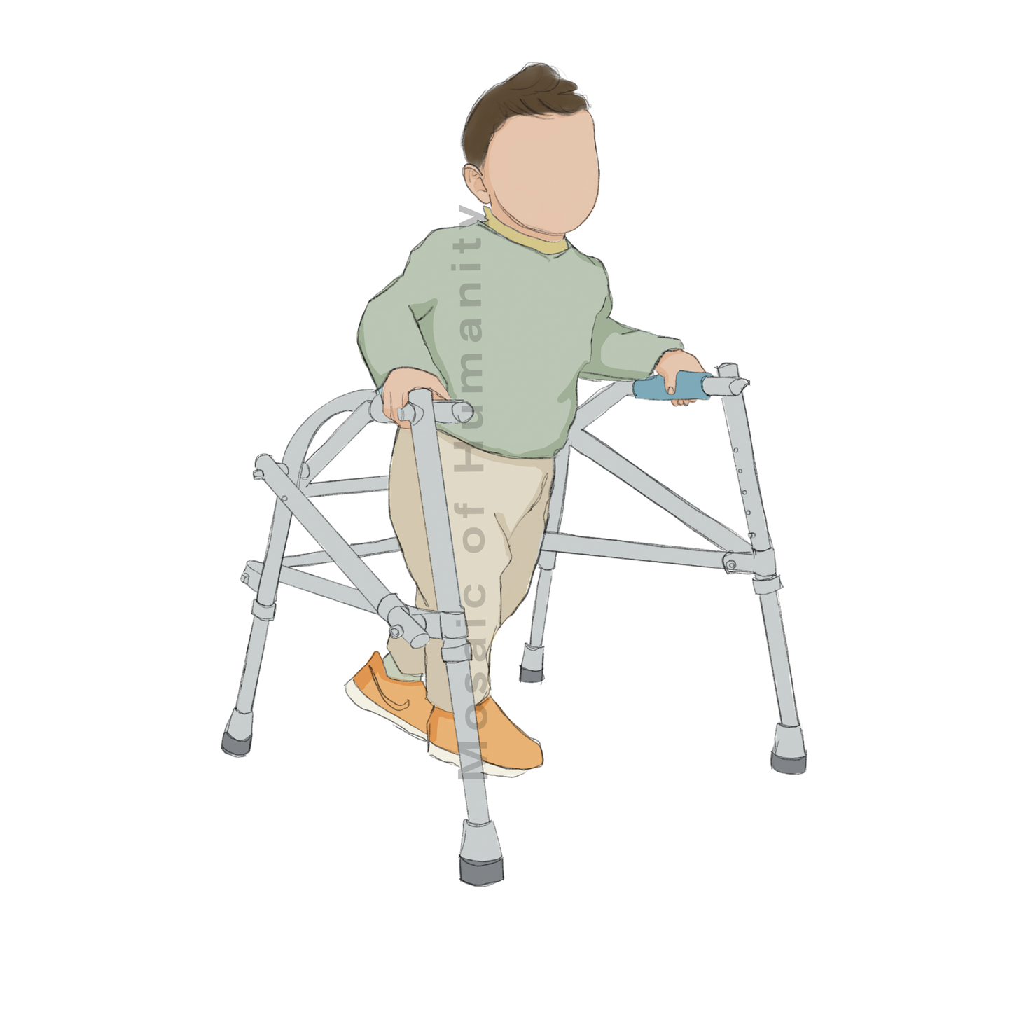child with walker