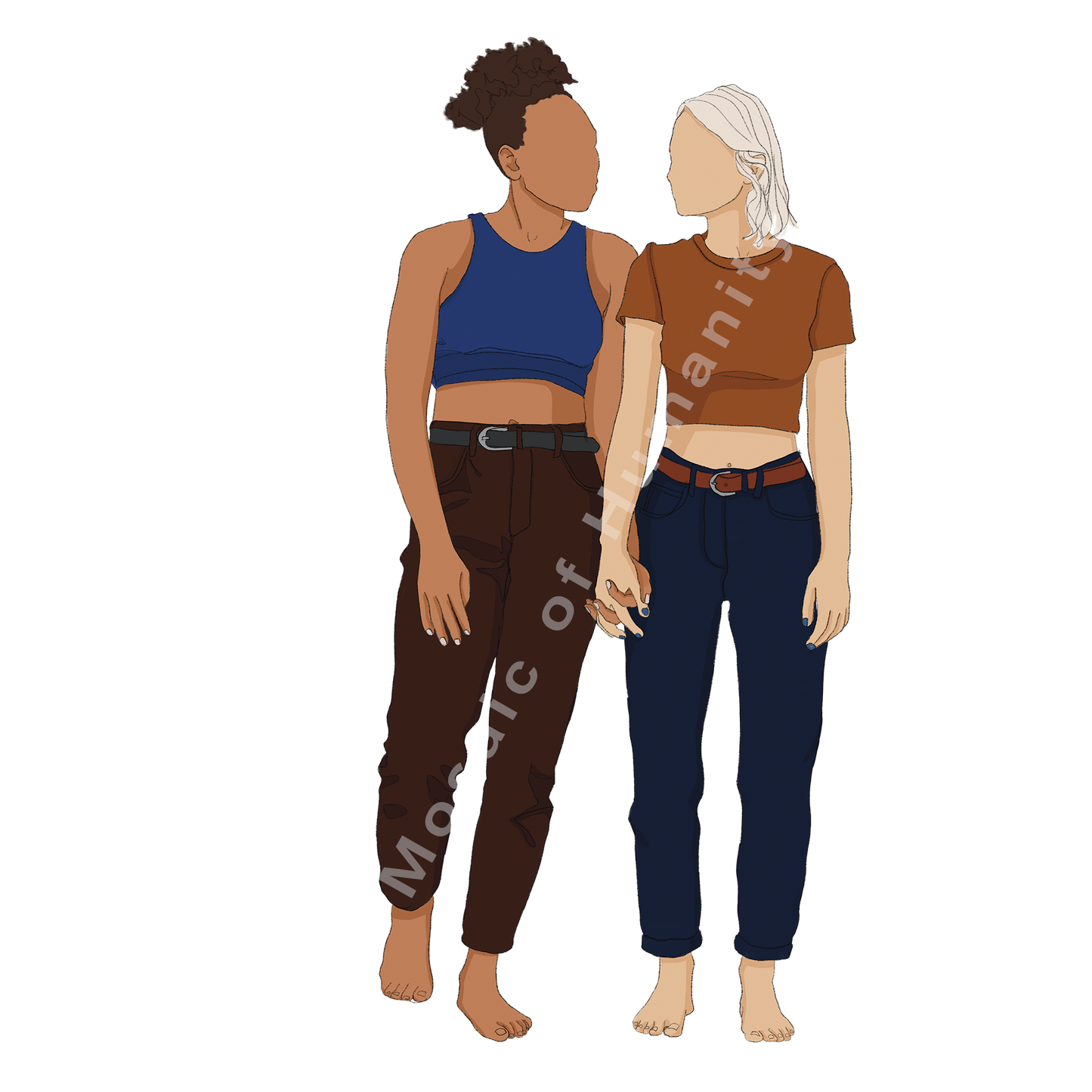couple holding hands