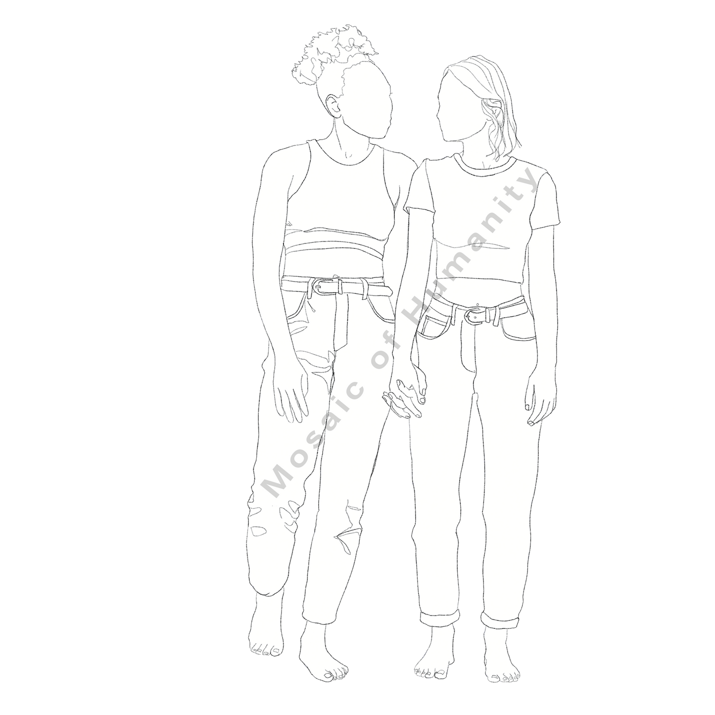couple holding hands