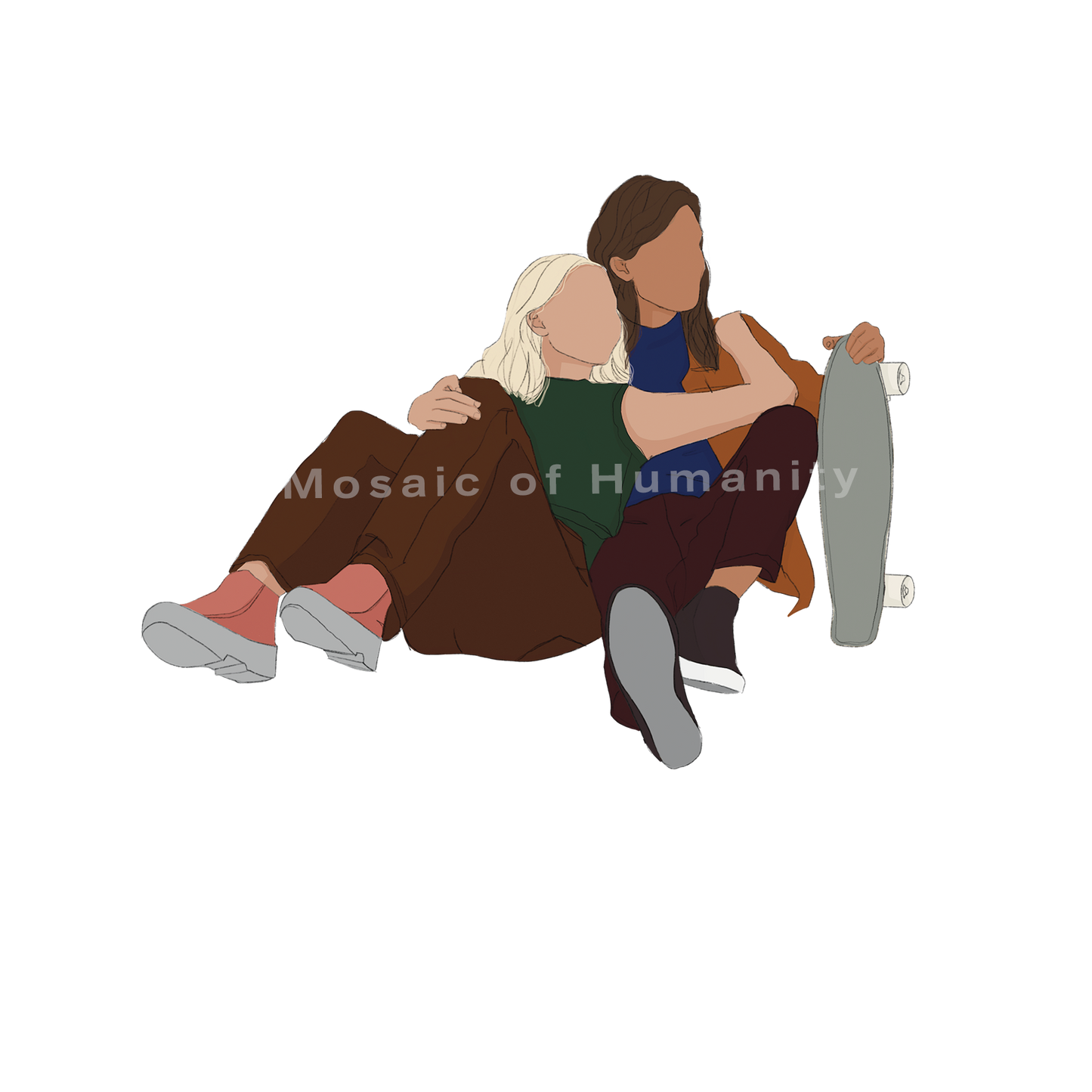 couple with skateboard