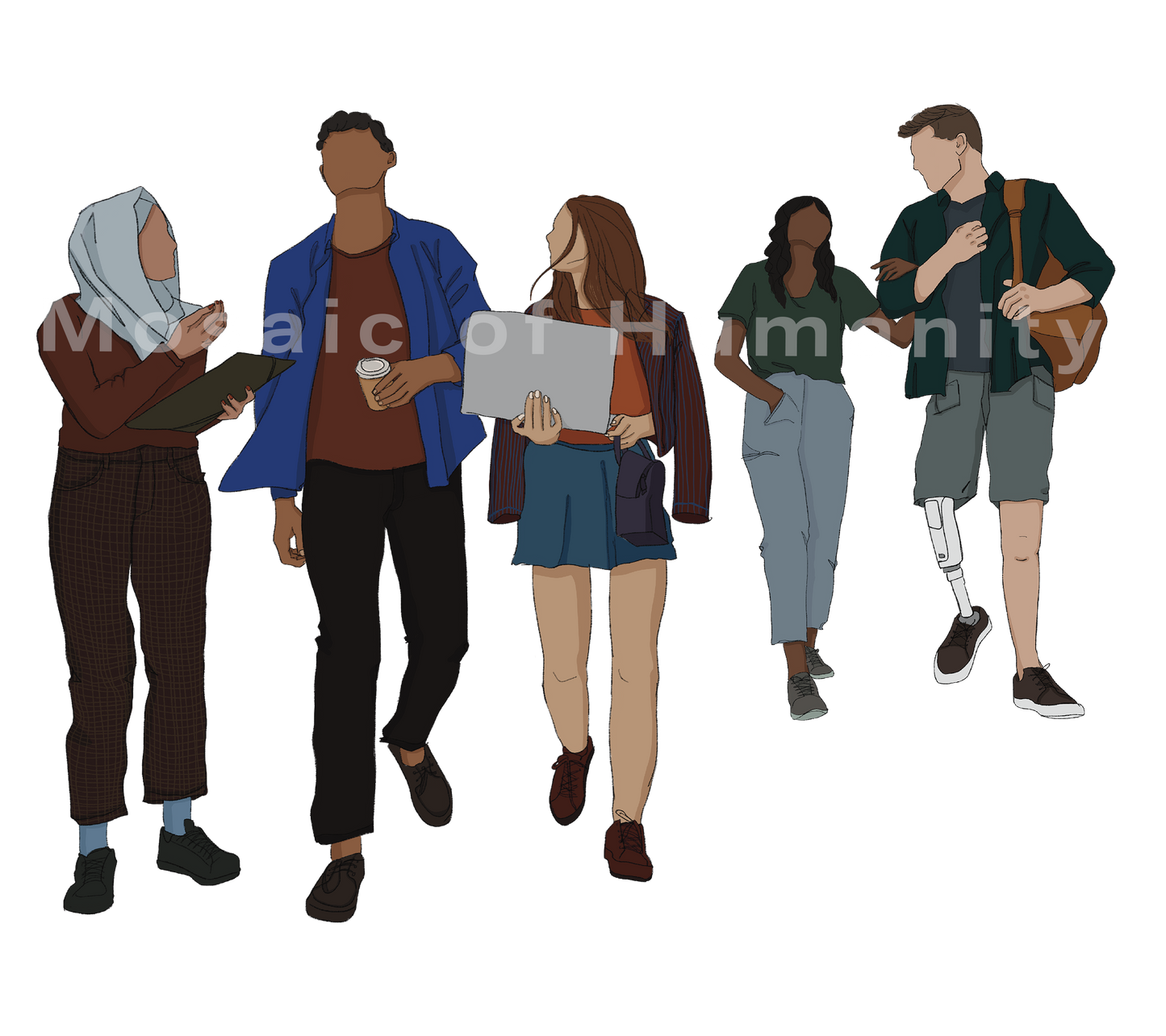 group walking together