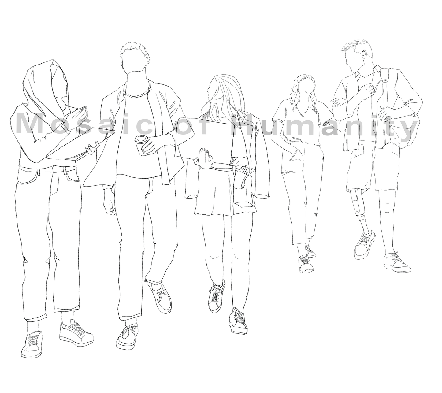 group walking together