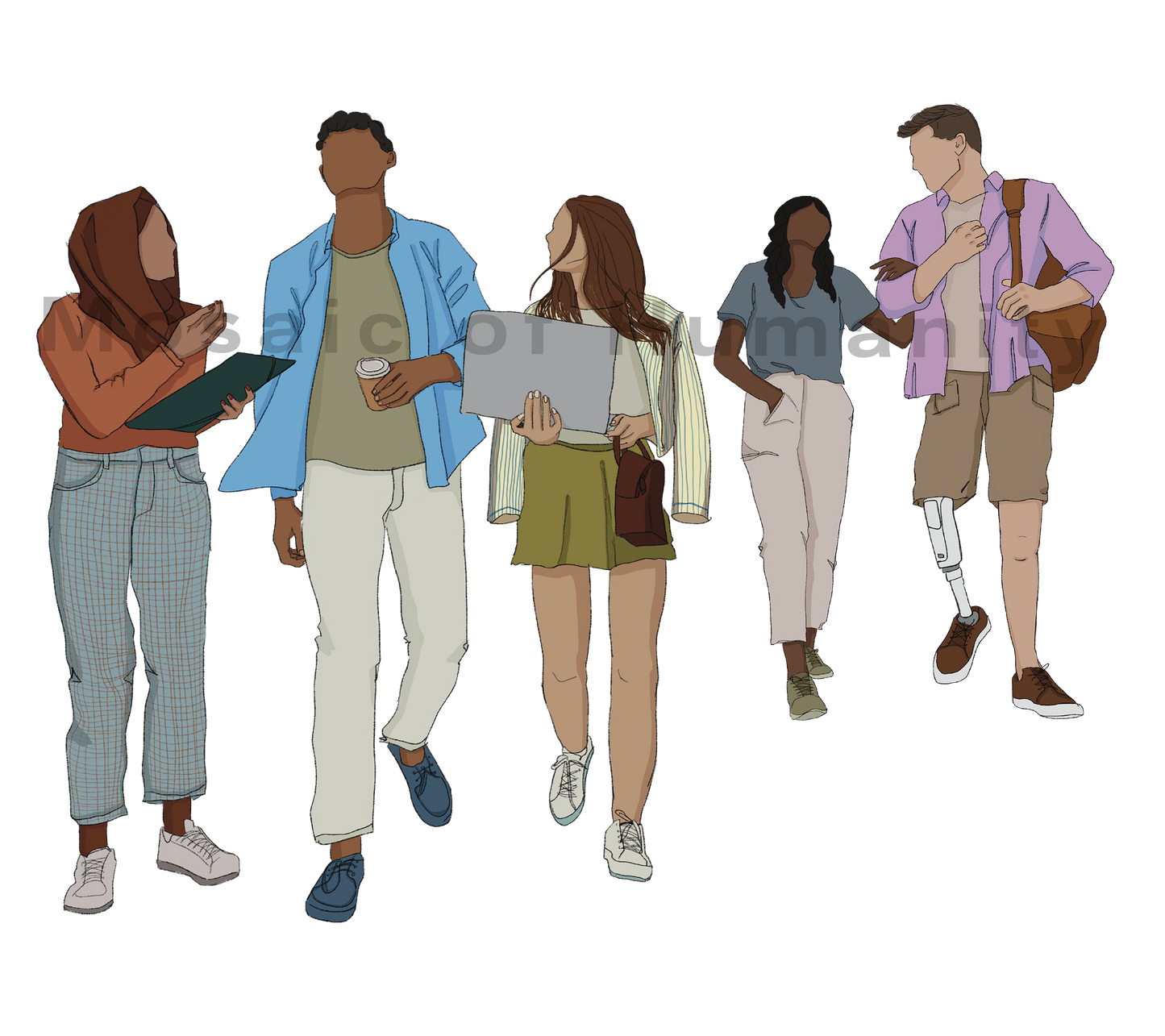 group walking together