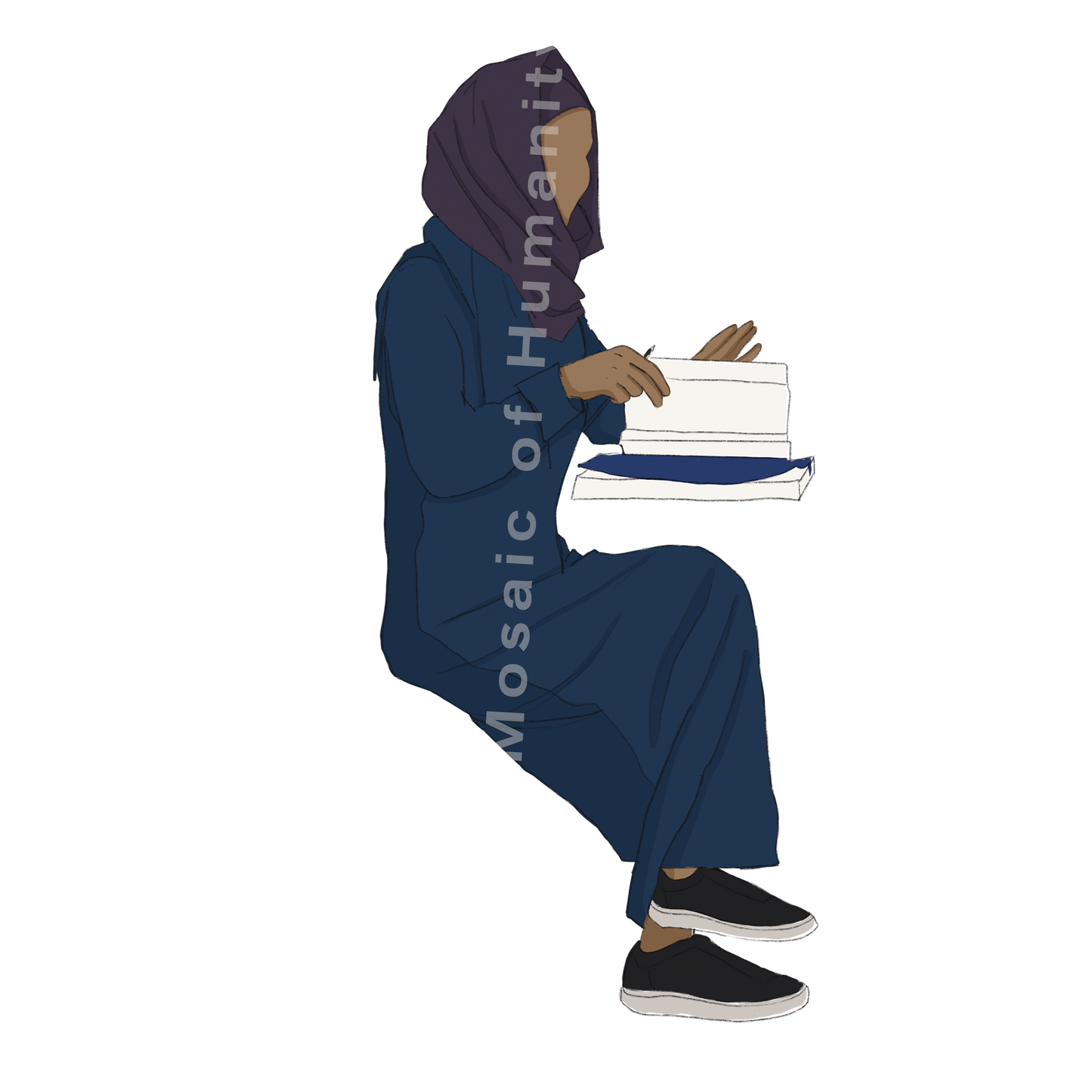 human studying