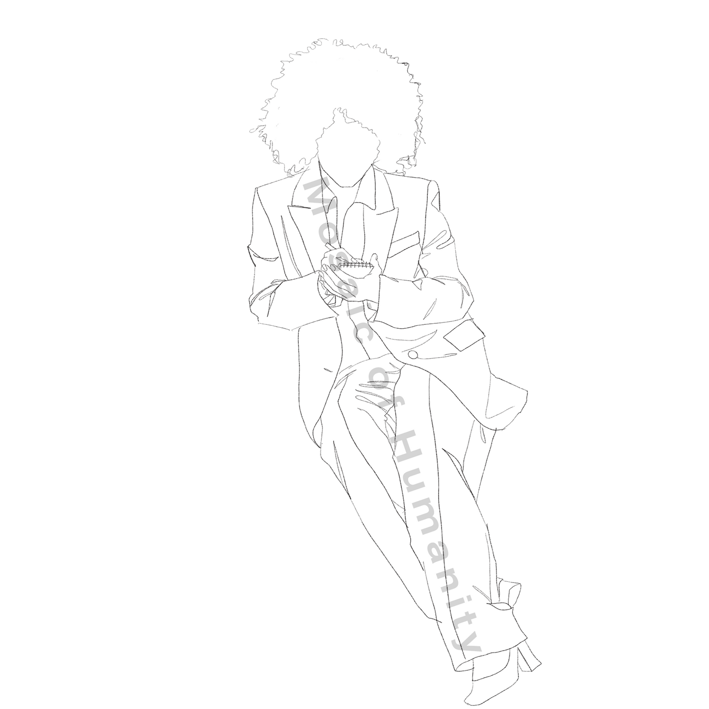 human wearing a suit