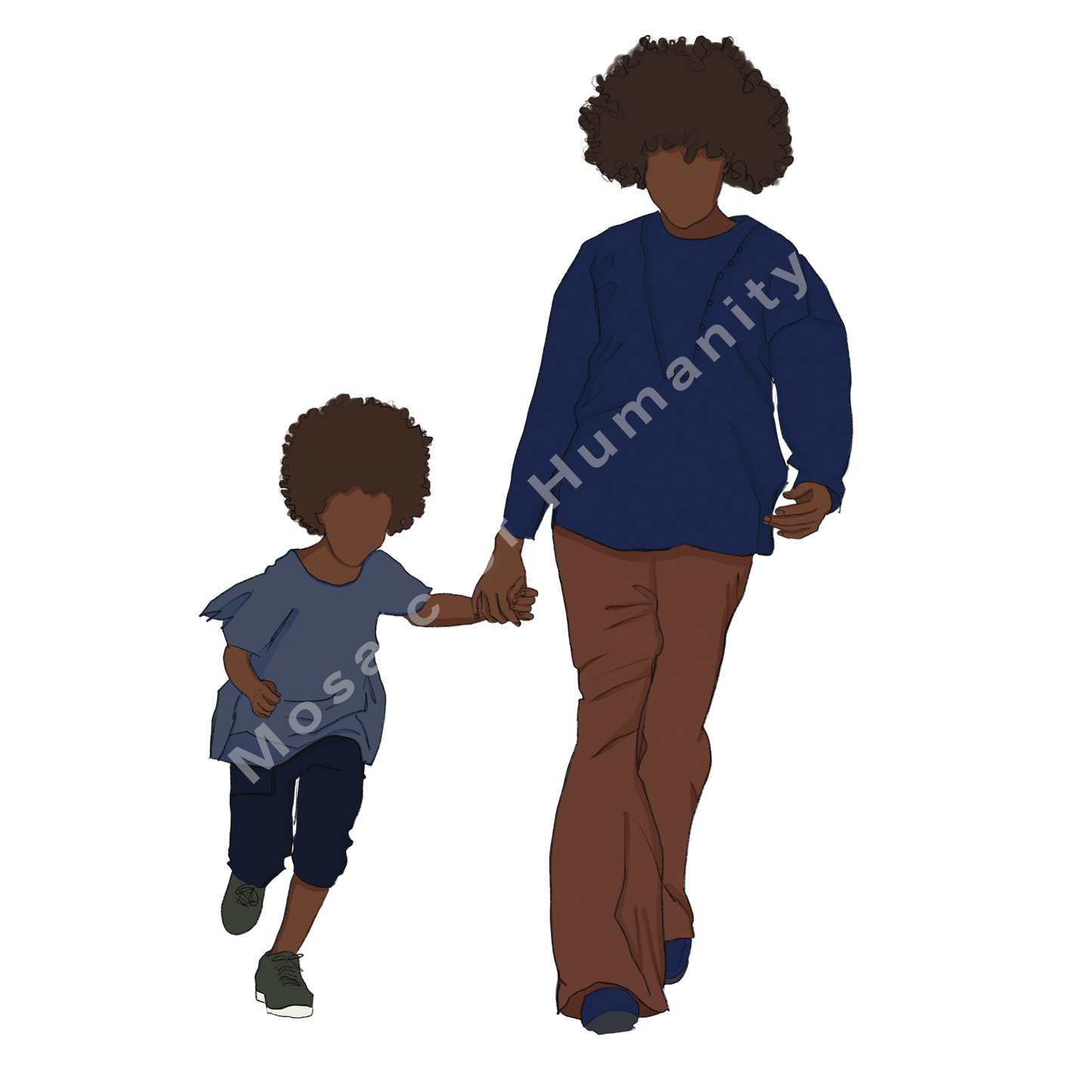 human with child