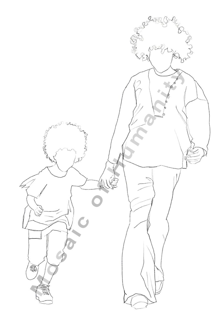 human with child