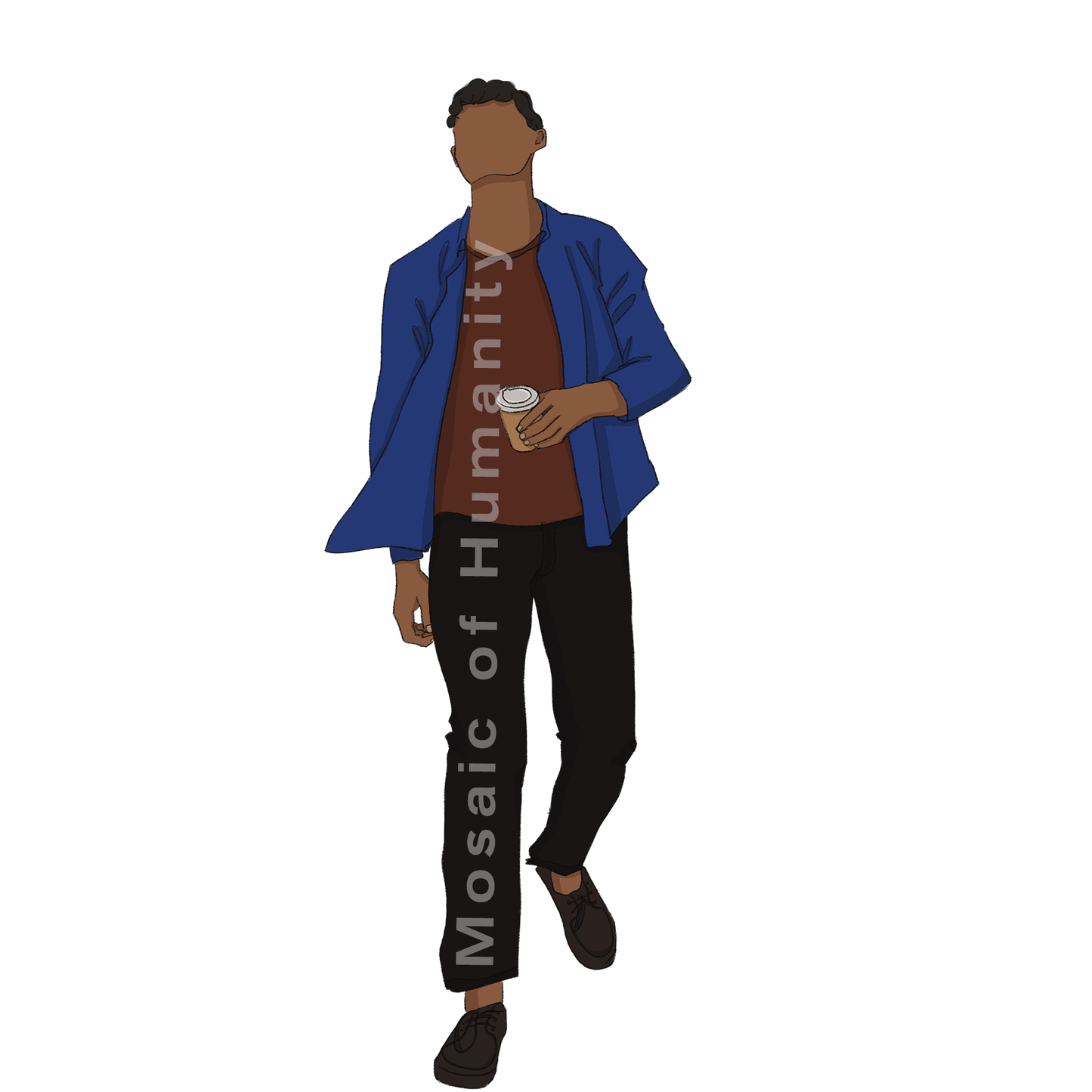 human with coffee