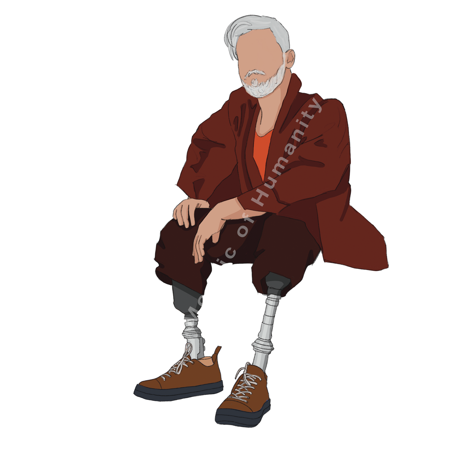 human with prosthesis