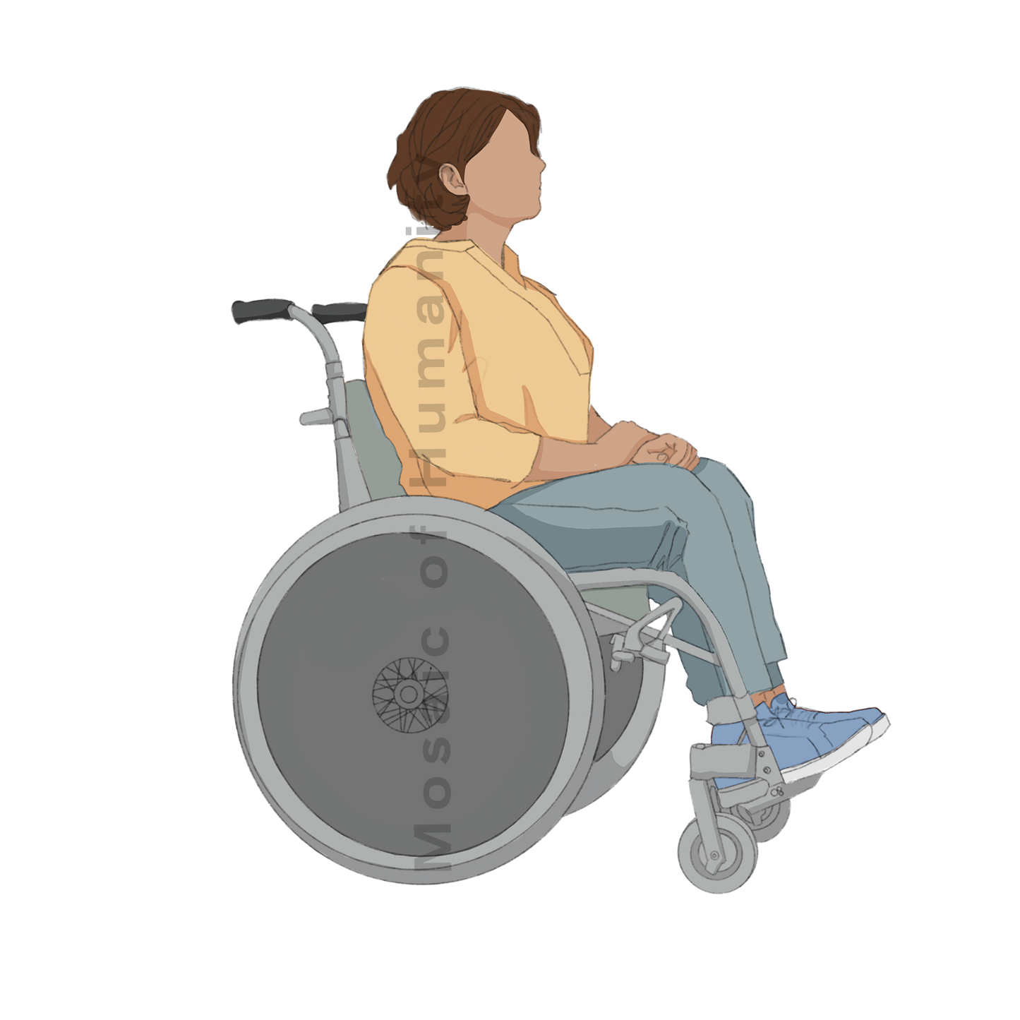 human with wheelchair