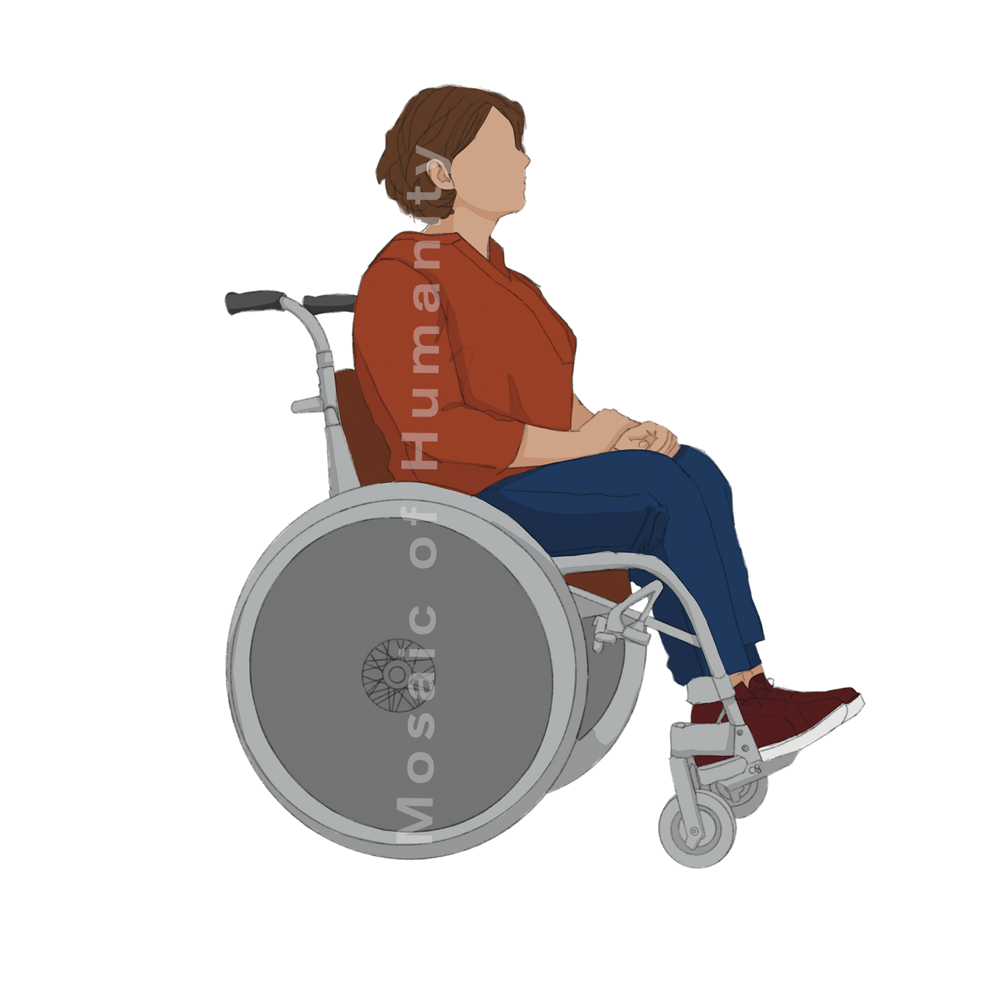 human with wheelchair