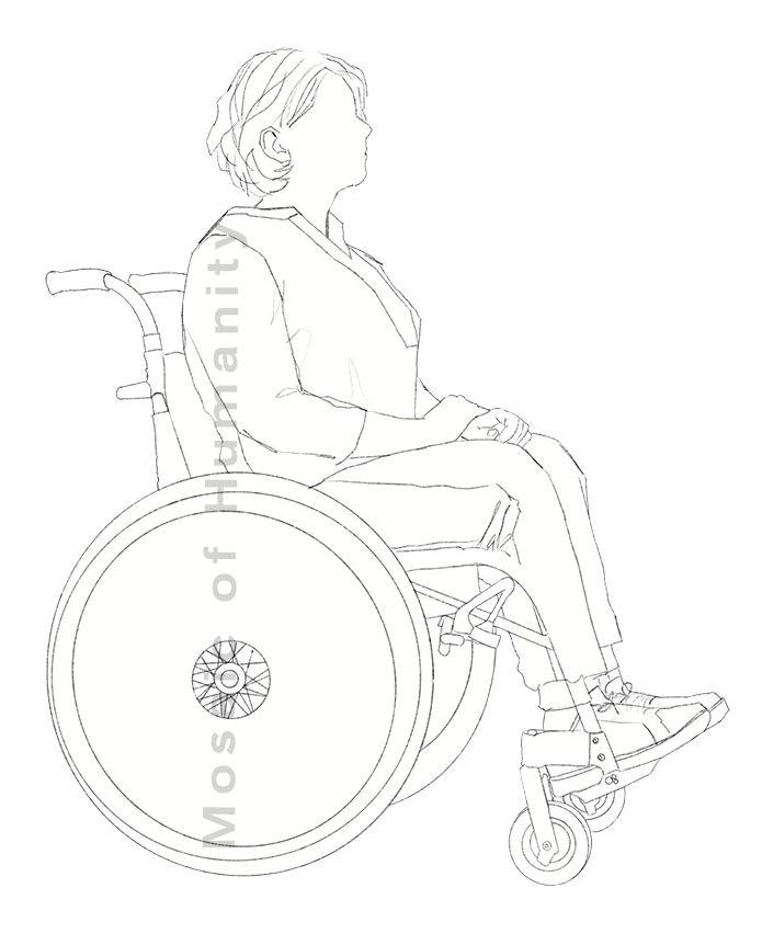 human with wheelchair