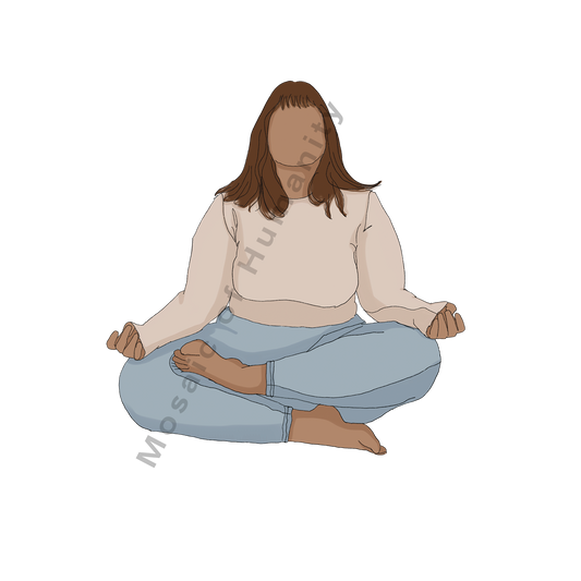 human meditating