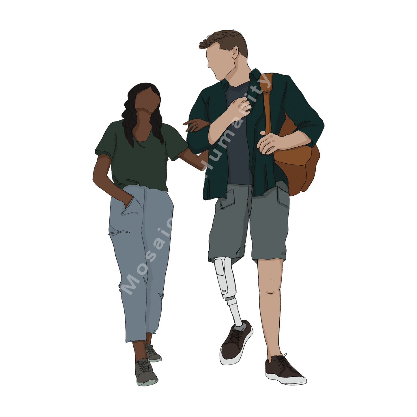 humans arm in arm