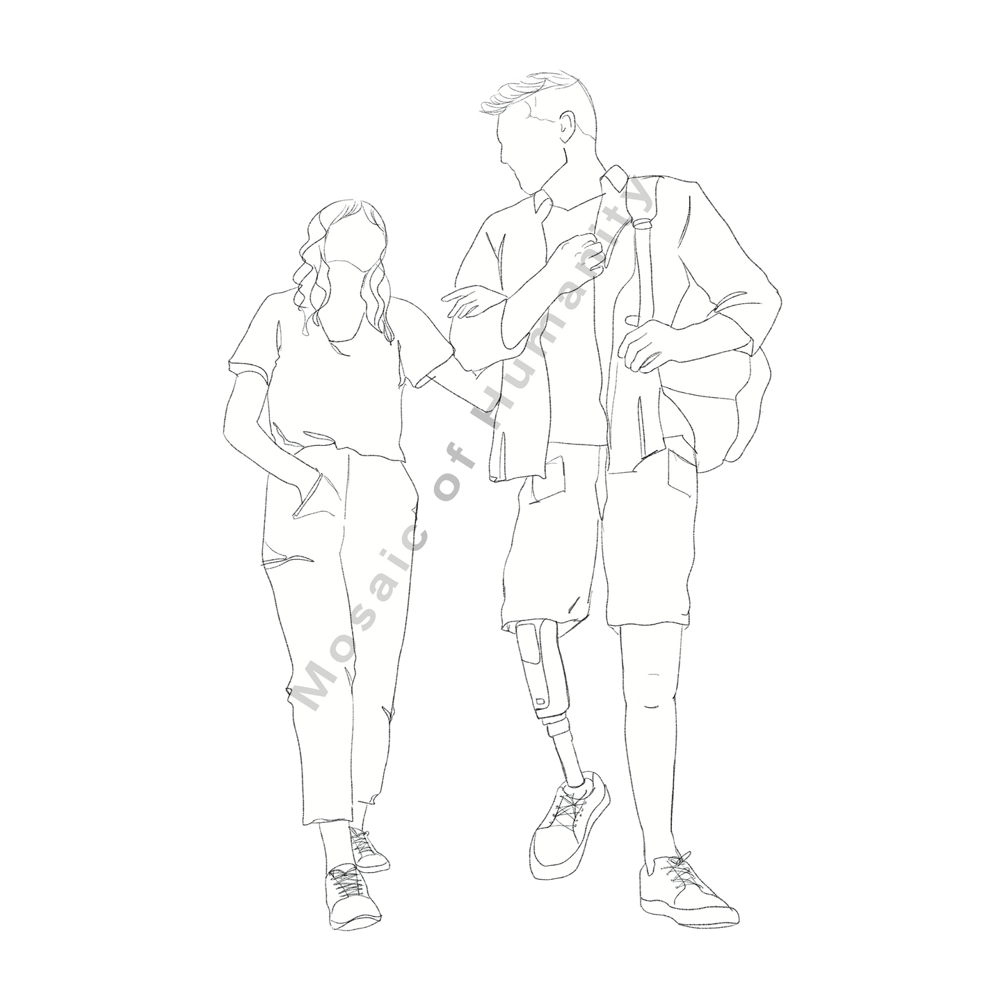 humans arm in arm