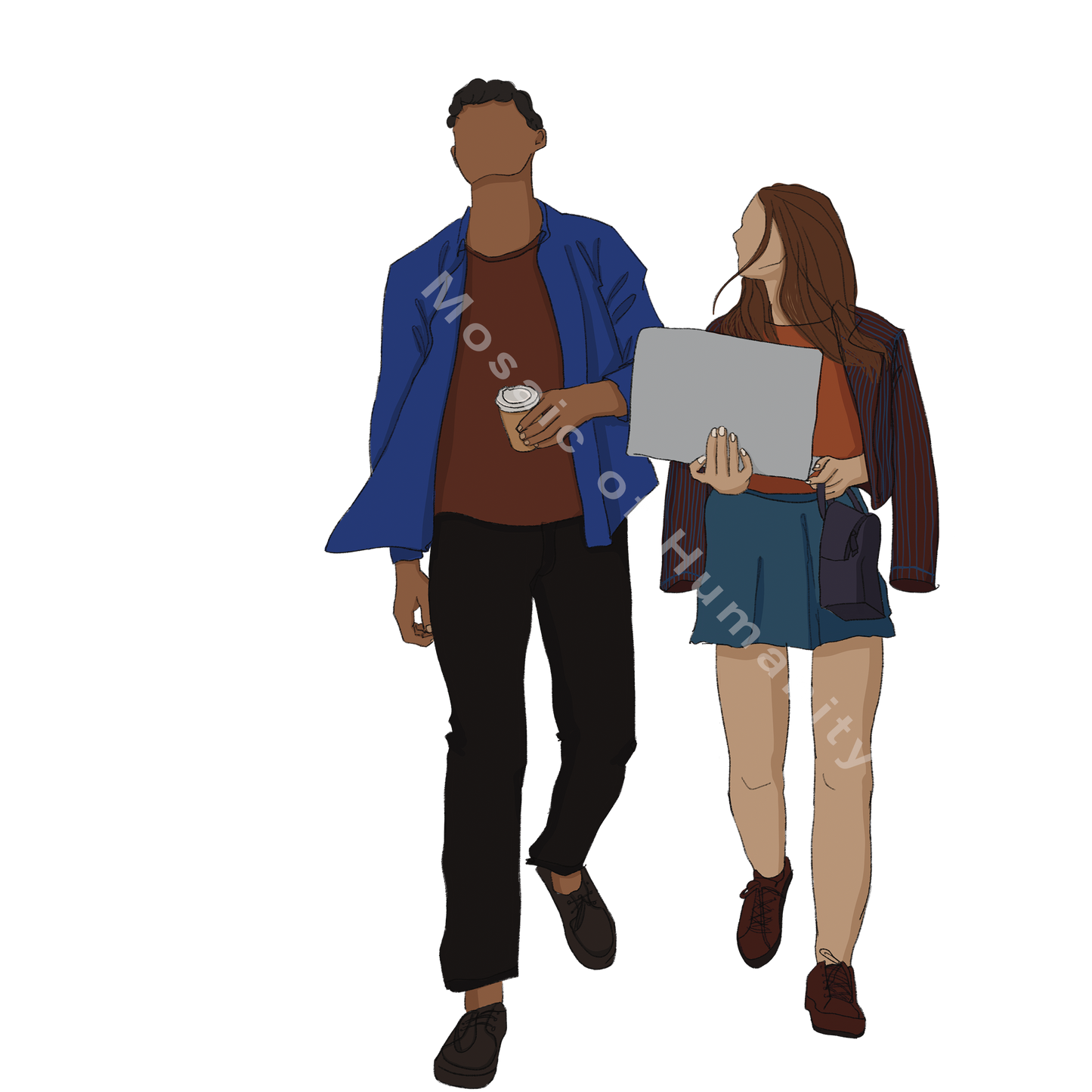 humans walking