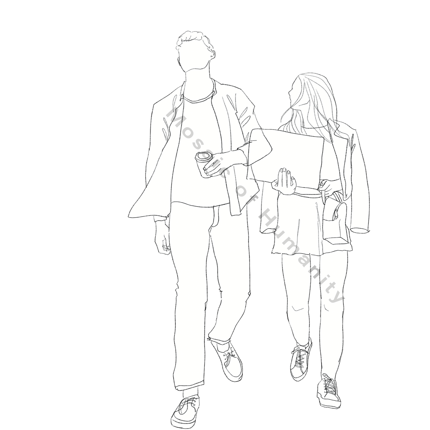 humans walking