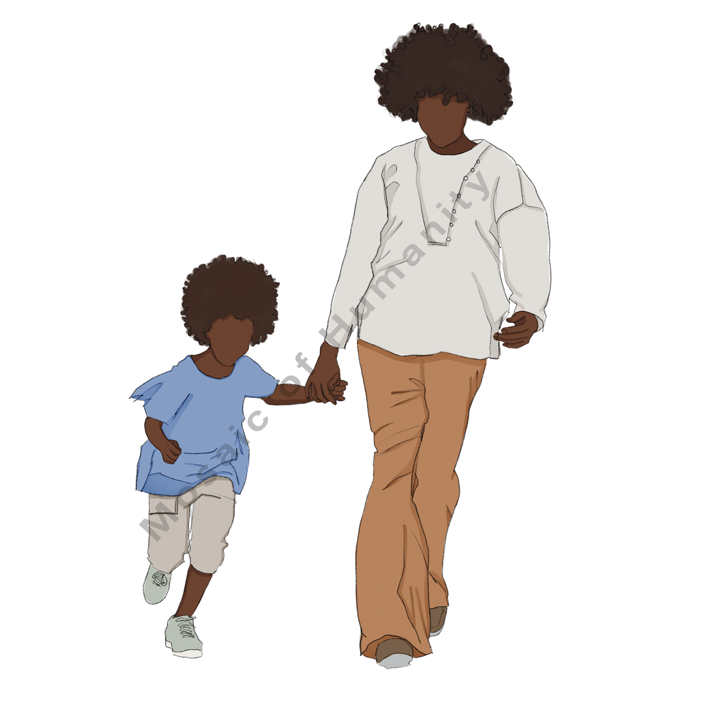 human with child