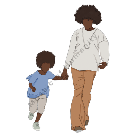 human with child