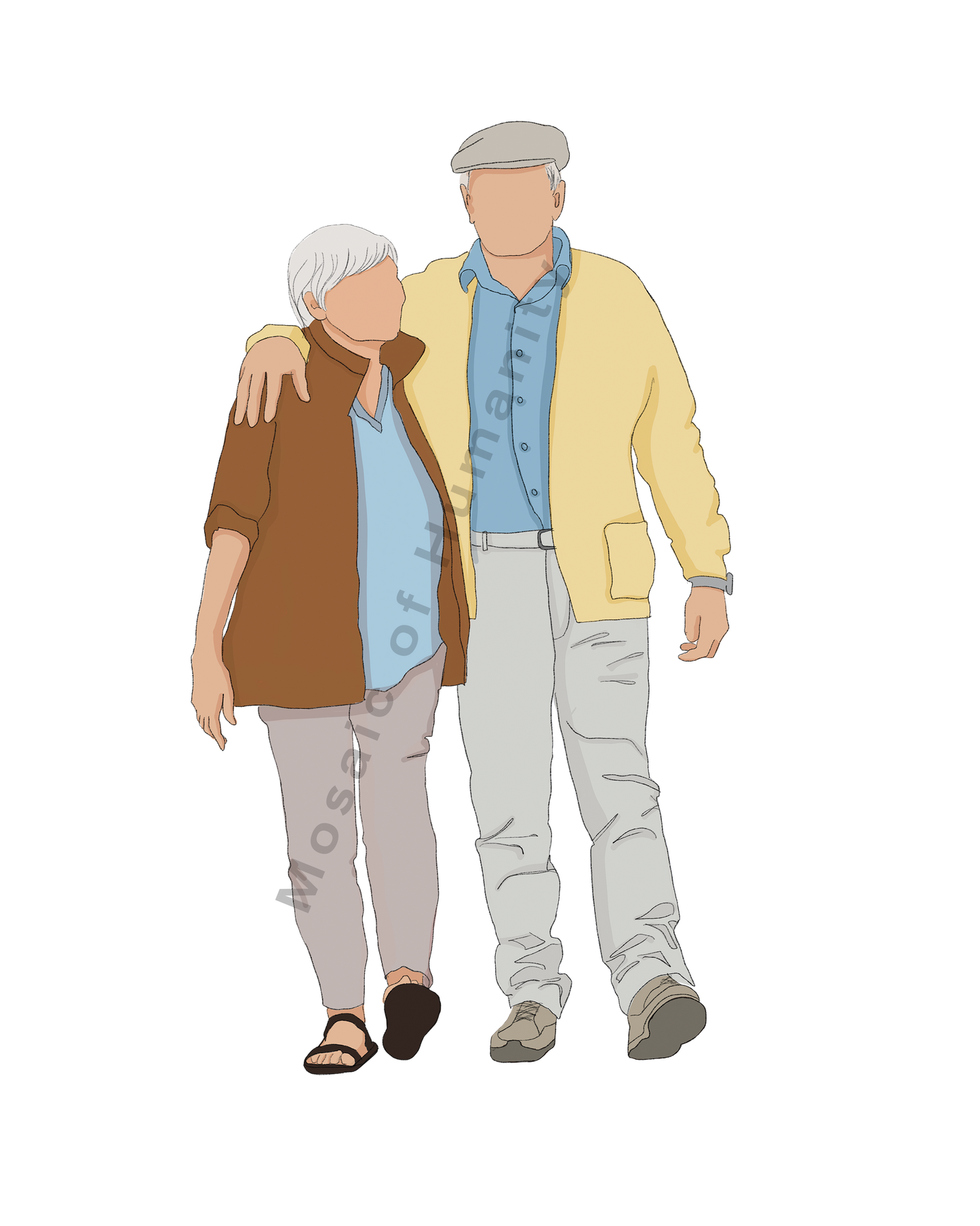 seniors arm in arm